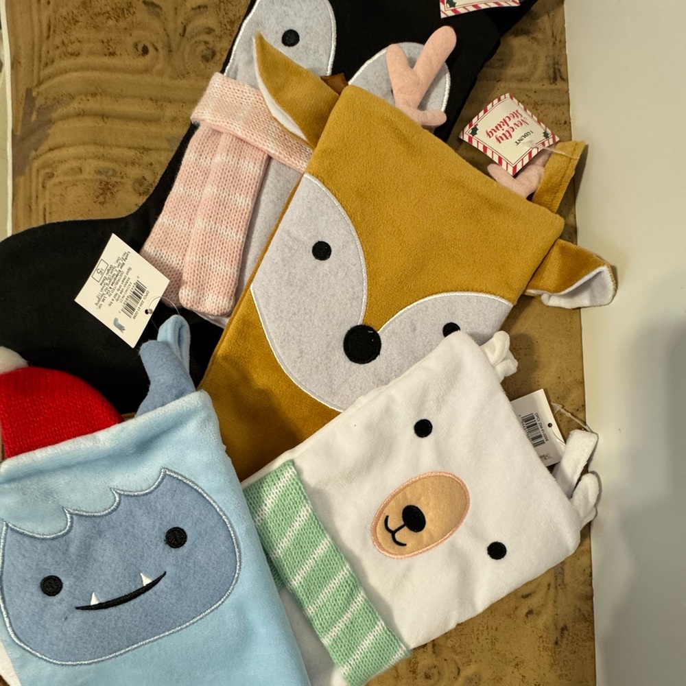 Target Bullseye Playground Novelty Festive Animal Stocking Set of 4